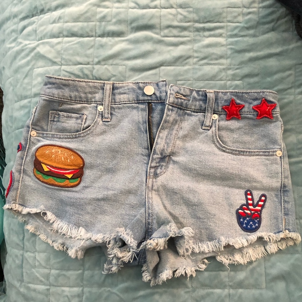 High waisted jean shorts!
